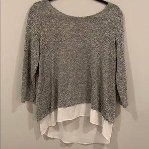 grey quarter length sleeve shirt